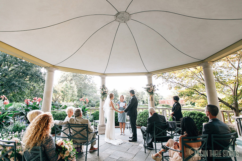 Wedding Ceremony at the Boxwood Gazebo at the Missouri Botanical Garden